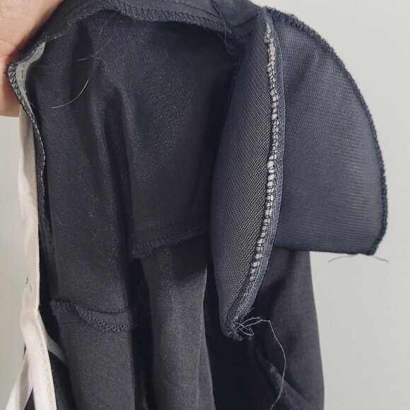 Vintage Chablis Black Back Zipper Short Sleeve Sheath Pads Dress Plus Size 15/16 - Picture 7 of 12